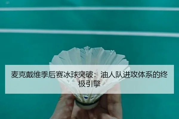 麦克戴维季后赛冰球突破：油人队进攻体系的终极引擎